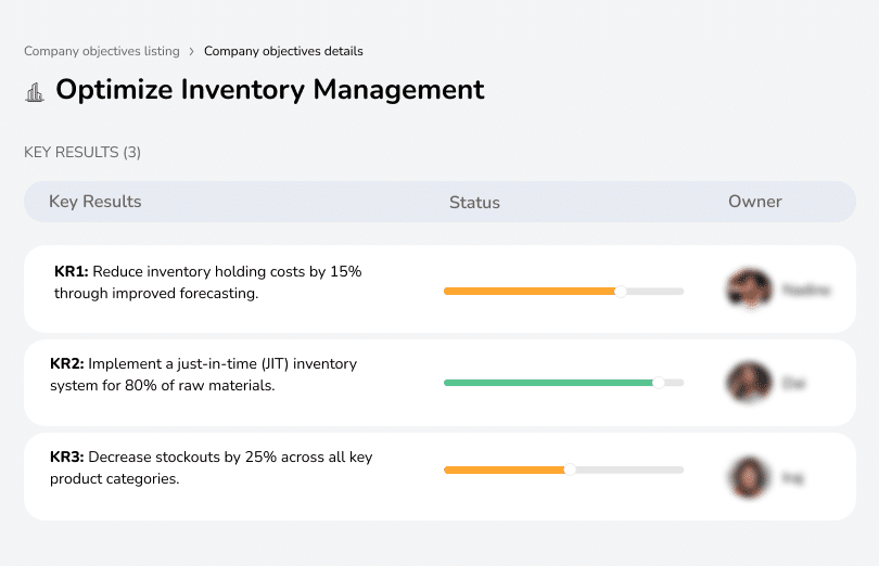 Reduce inventory costs and improve forecasting, JIT system, and stockouts.

