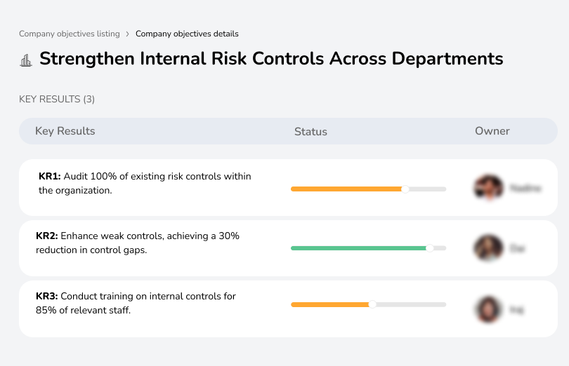 Strengthen Internal Risk Controls Across Departments