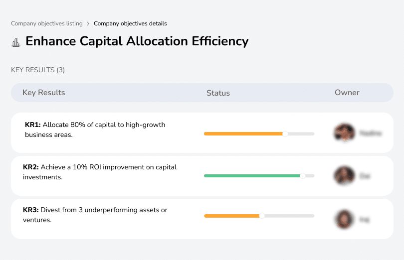 Optimize capital allocation efficiency to maximize returns and drive sustainable growth.