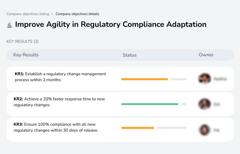 Establish change management processes, respond faster to regulations, and ensure compliance.
