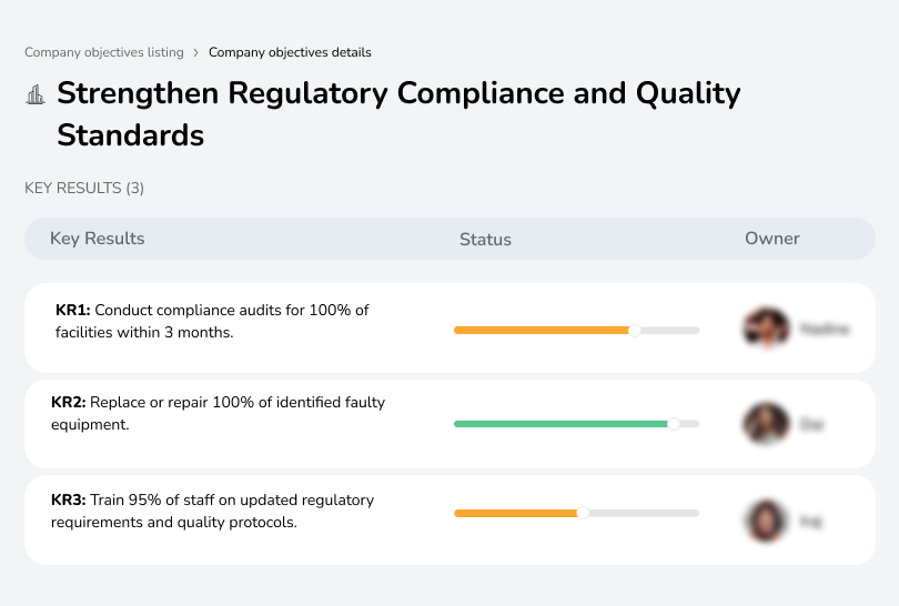 Enhance regulatory compliance and quality standards to ensure excellence and adherence.