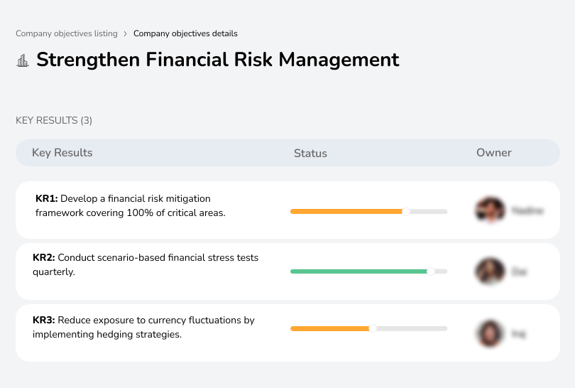 Enhance financial risk management to mitigate uncertainties and ensure stability.