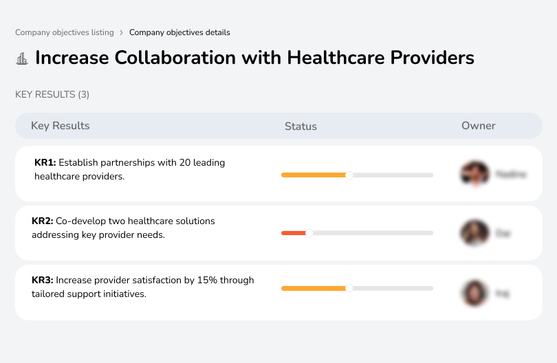 Strengthen collaboration with healthcare providers to enhance patient care and service delivery.