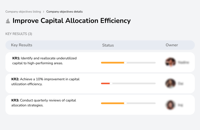 Optimize capital allocation to maximize returns, enhance resource use, and drive growth.