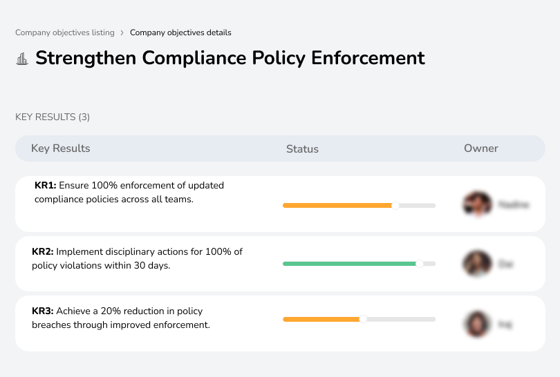 Enforce policies across teams, take disciplinary actions, and reduce policy breaches.
