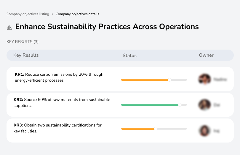 Improve sustainability practices across operations to reduce environmental impact and promote responsibility.