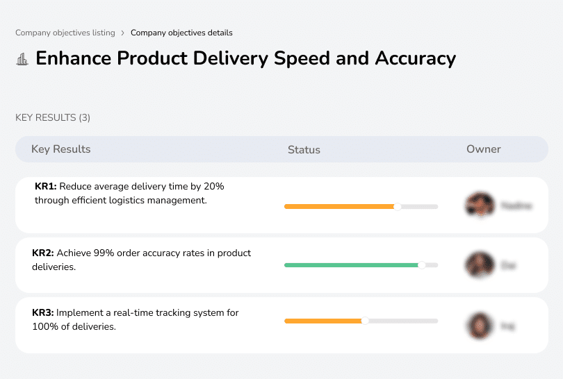 Increase on-time deliveries to 98% by optimizing logistics and warehouse management systems.