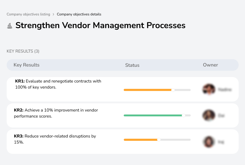 Strengthen Vendor Management Processes