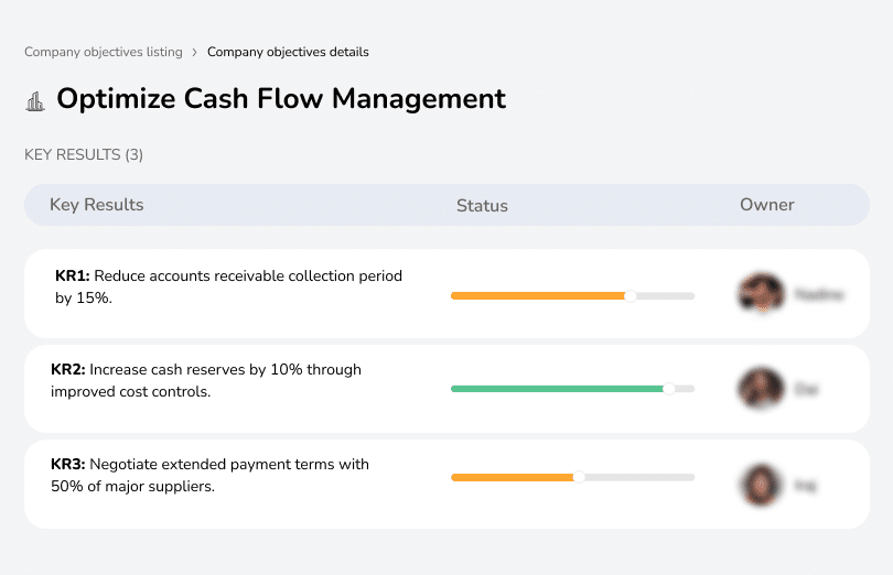 Improve cash flow management to enhance liquidity and financial stability.