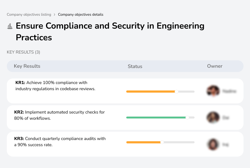Ensure Compliance and Security in Engineering Practices