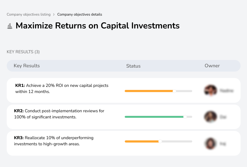 Optimize capital investments to maximize returns and drive long-term growth.