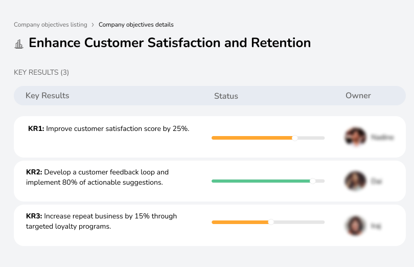 Improve customer satisfaction and retention through exceptional service and engagement.