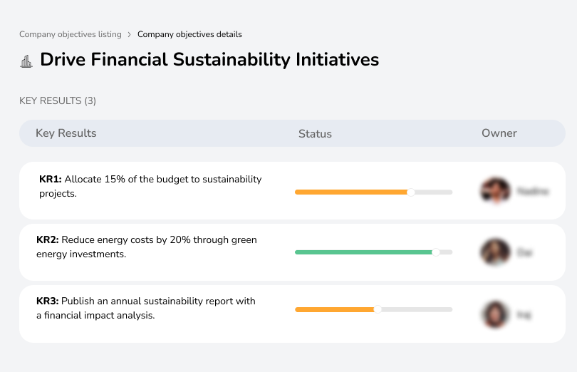 Implement financial sustainability initiatives to ensure long-term growth and resilience.