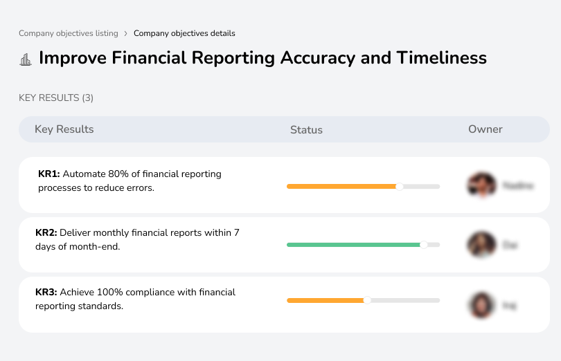Improve financial reporting accuracy and timeliness for better decision-making and compliance.