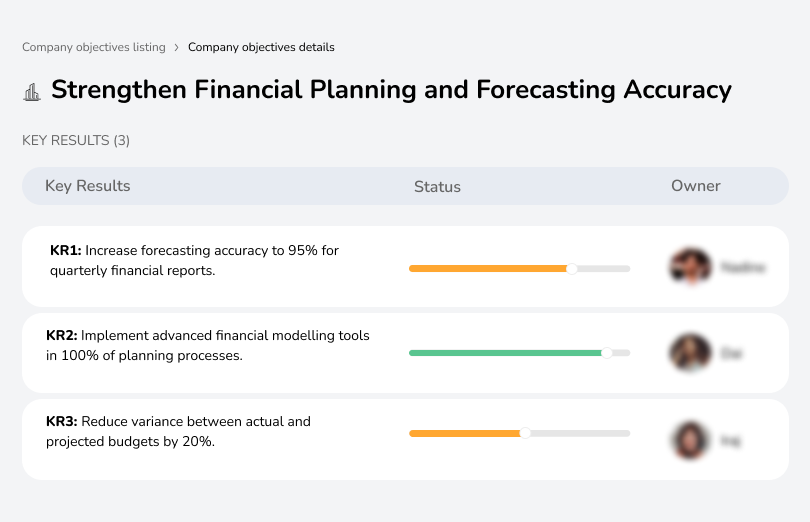 Improve financial planning and forecasting accuracy for better decision-making and stability.