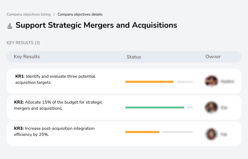 Support strategic mergers and acquisitions to drive growth and operational synergies.