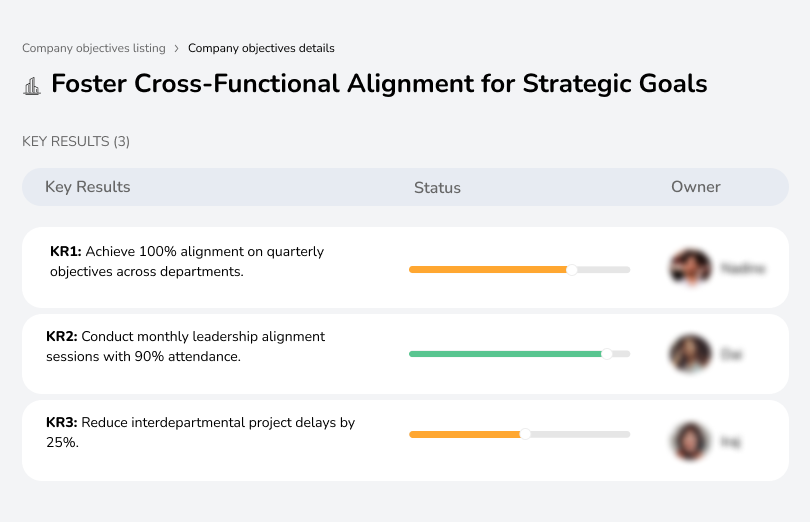 Foster Cross-Functional Alignment for Strategic Goals
