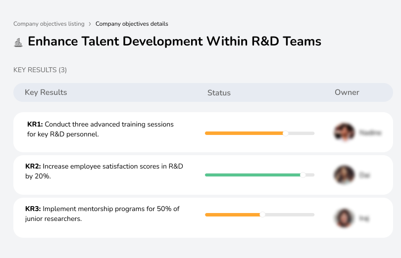 Invest in R&D team development to boost skills and innovation capabilities.