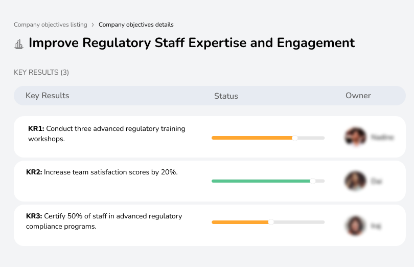 Boost staff expertise and engagement to enhance regulatory operations.