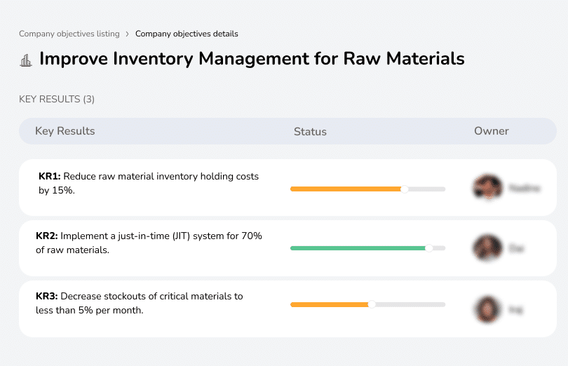 Reduce inventory costs, implement JIT, and minimize stockouts.
