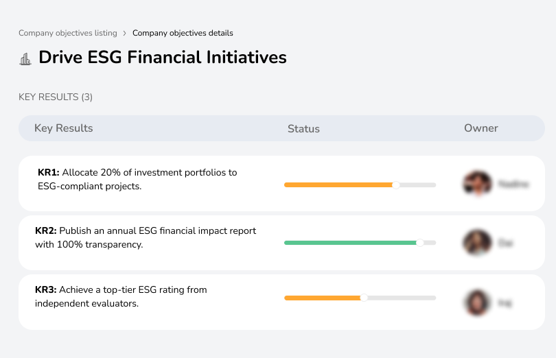 Advance ESG financial initiatives to promote sustainability and responsible investing.