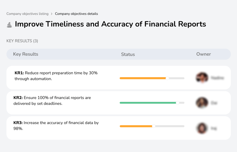 Improve Timeliness and Accuracy of Financial Reports