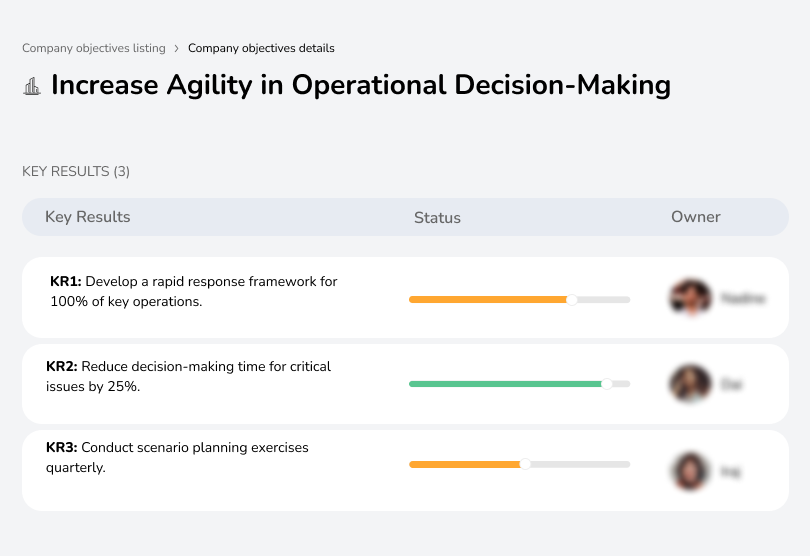 Increase Agility in Operational Decision-Making
