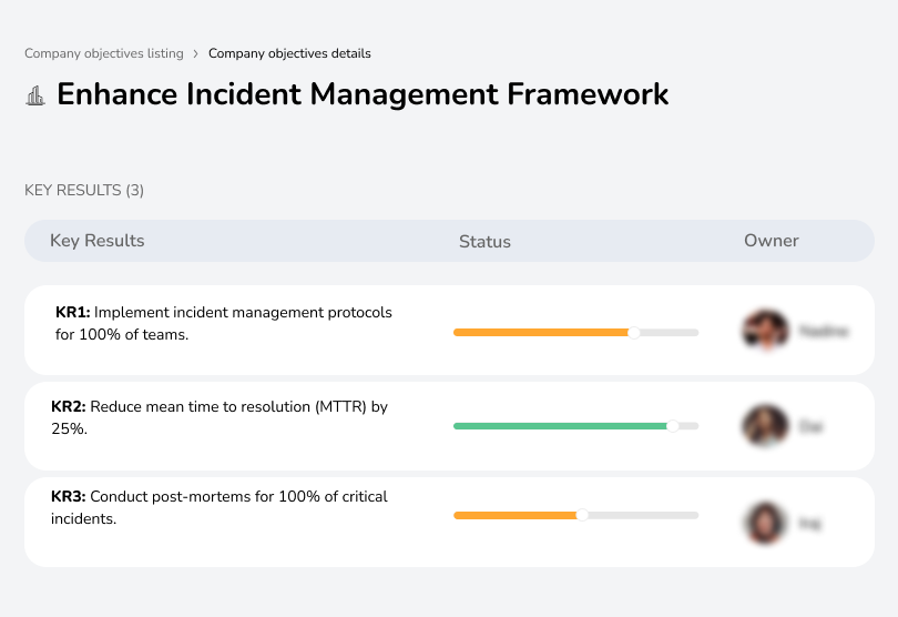 Enhance Incident Management Framework