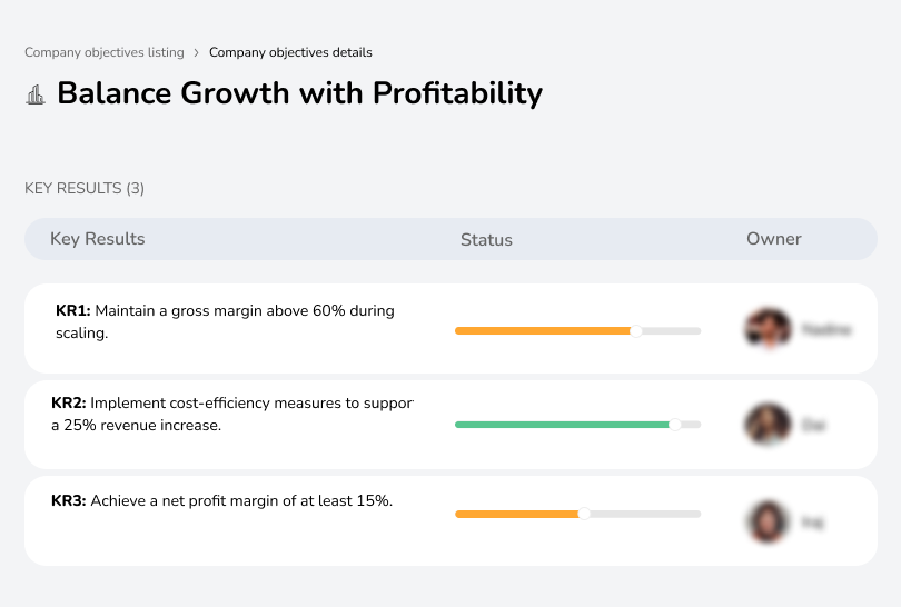 Balance Growth with Profitability