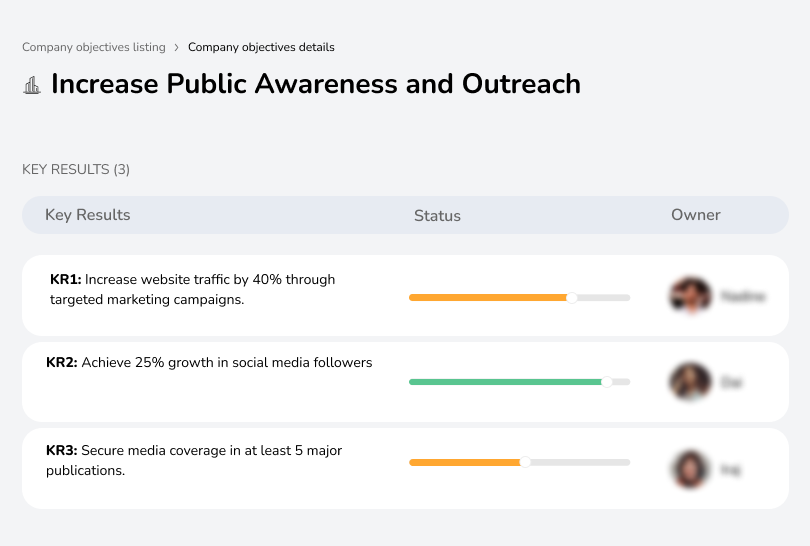 Boost public awareness and outreach to engage communities effectively.