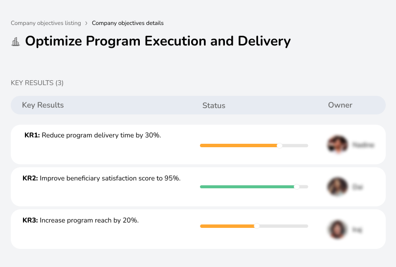 Streamline program execution for improved delivery and impact.